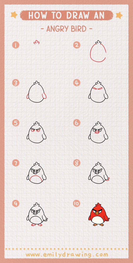how to draw an angry bird pinterest pin